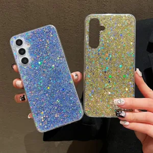 GLITTER ochranný obal Samsung Galaxy A35 5G ružový