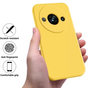 RUBBER Ochranný kryt pre Xiaomi Redmi A3 žltý