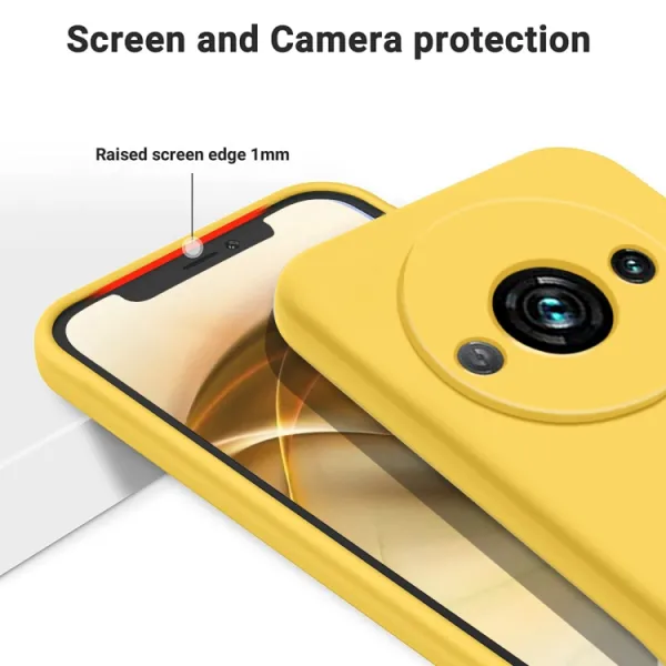 RUBBER Ochranný kryt pre Xiaomi Redmi A3 žltý