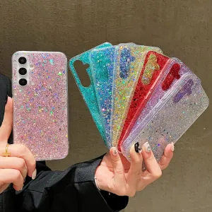 GLITTER ochranný obal Samsung Galaxy A15 / A15 5G strieborný