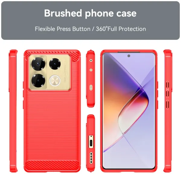 FLEXI TPU Ochranný kryt Infinix Note 40 Pro / 40 Pro+ 5G červený