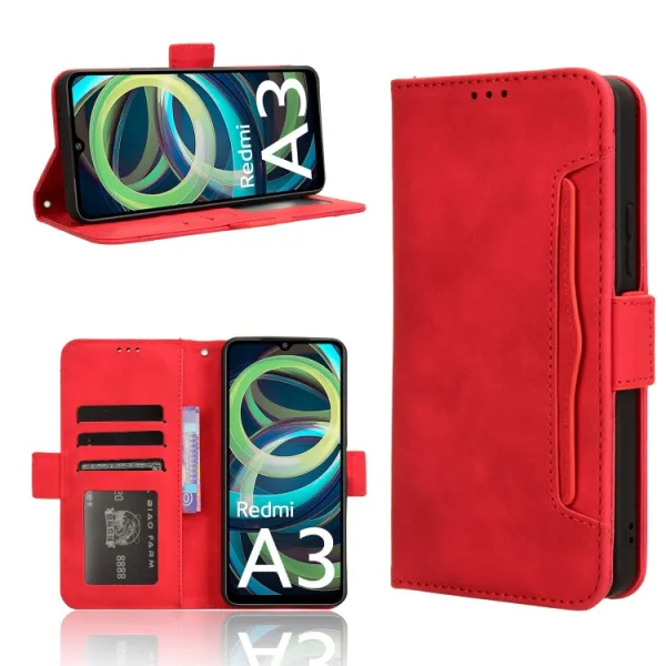 SLOT Peňaženkový obal pre Xiaomi Redmi A3 červený