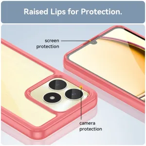 CRYSTAL Ochranný obal pre Realme Note 50 červený