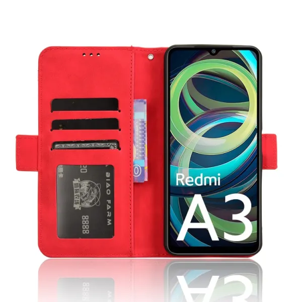 SLOT Peňaženkový obal pre Xiaomi Redmi A3 červený