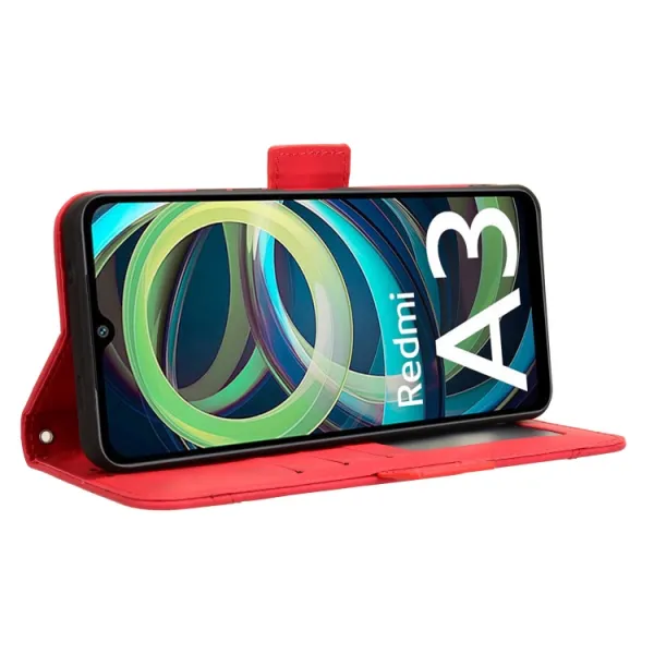 SLOT Peňaženkový obal pre Xiaomi Redmi A3 červený