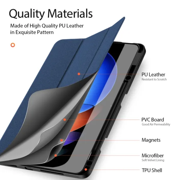 DUX DOMO Zaklápacie puzdro pre Xiaomi Pad 6S Pro modré