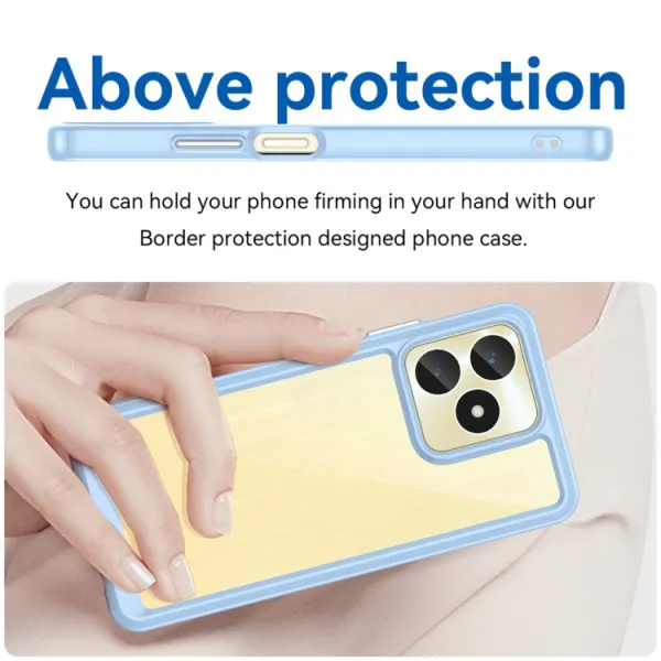 CRYSTAL Ochranný obal pre Realme Note 50 svetlomodrý