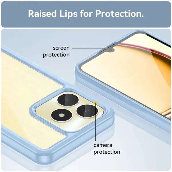 CRYSTAL Ochranný obal pre Realme Note 50 svetlomodrý