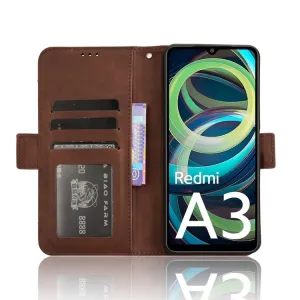 SLOT Peňaženkový obal pre Xiaomi Redmi A3 hnedý