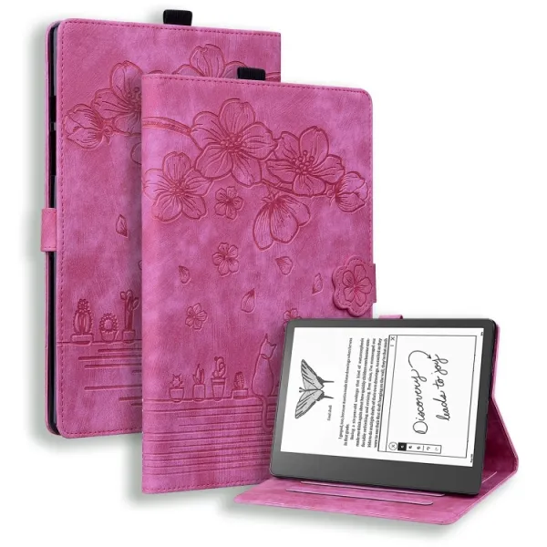 ART FLOWER Zaklápacie puzdro Amazon Kindle Scribe 2022 ružové