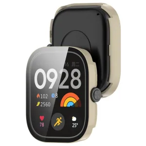 PC FULL COVER Plastový kryt so sklom pre Redmi Watch 4 béžový