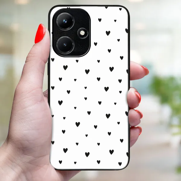MY ART Ochranný kryt pre Infinix Hot 30i BLACK HEARTS (167)