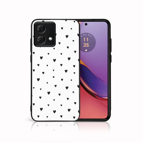 MY ART Ochranný kryt pre Motorola Moto G84 5G BLACK HEARTS (167)