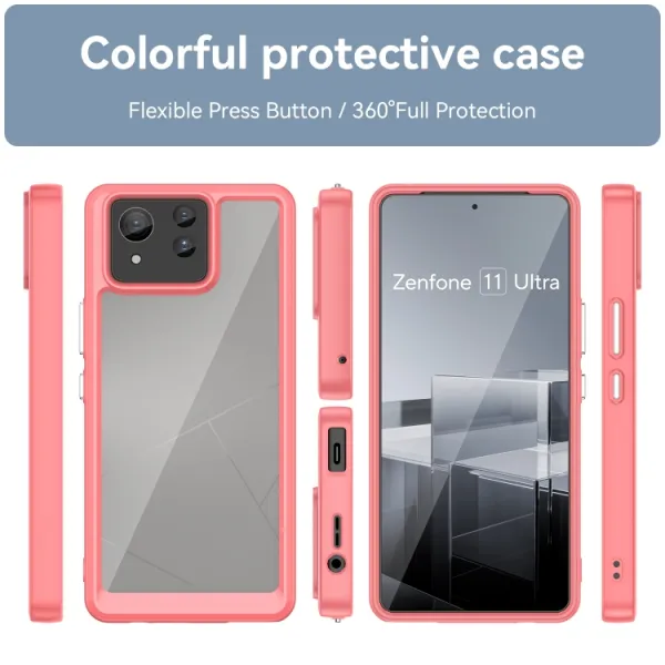 CRYSTAL Ochranný kryt pre Asus Zenfone 11 Ultra červený