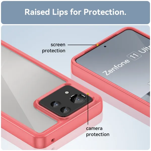 CRYSTAL Ochranný kryt pre Asus Zenfone 11 Ultra červený
