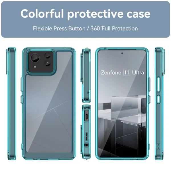 CRYSTAL Ochranný kryt pre Asus Zenfone 11 Ultra tyrkysový