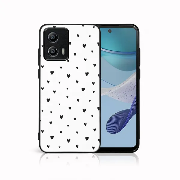 MY ART Ochranný kryt pre Motorola Moto G53 5G BLACK HEARTS (167)