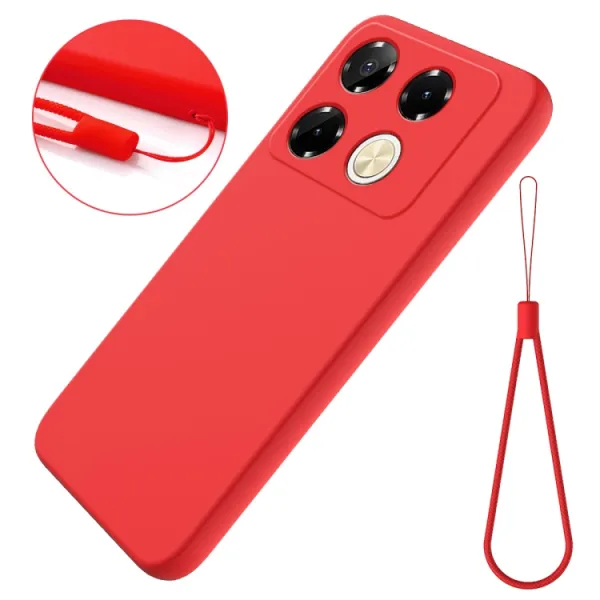 RUBBER Ochranný kryt pre Infinix Note 40 Pro / 40 Pro+ 5G červený