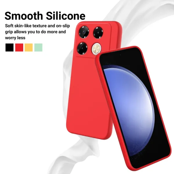 RUBBER Ochranný kryt pre Infinix Note 40 Pro / 40 Pro+ 5G červený