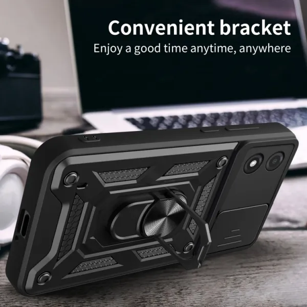 RING CAMERA Kryt s držiakom pre Motorola Moto E13 modrý