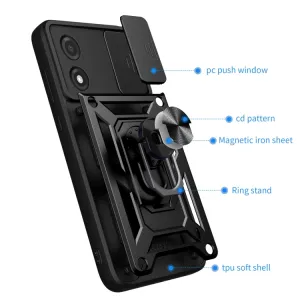 RING CAMERA Kryt s držiakom pre Motorola Moto E13 modrý