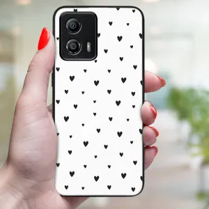 MY ART Ochranný kryt pre Motorola Moto G53 5G BLACK HEARTS (167)