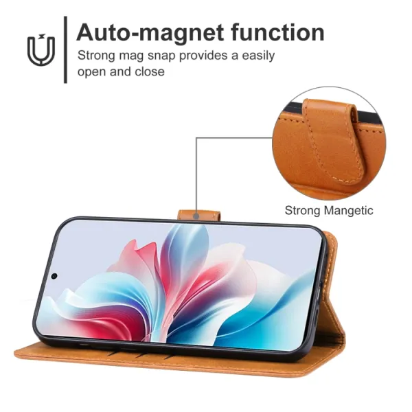SMOOTH Peňaženkové puzdro pre Oppo Reno11 F 5G hnedé