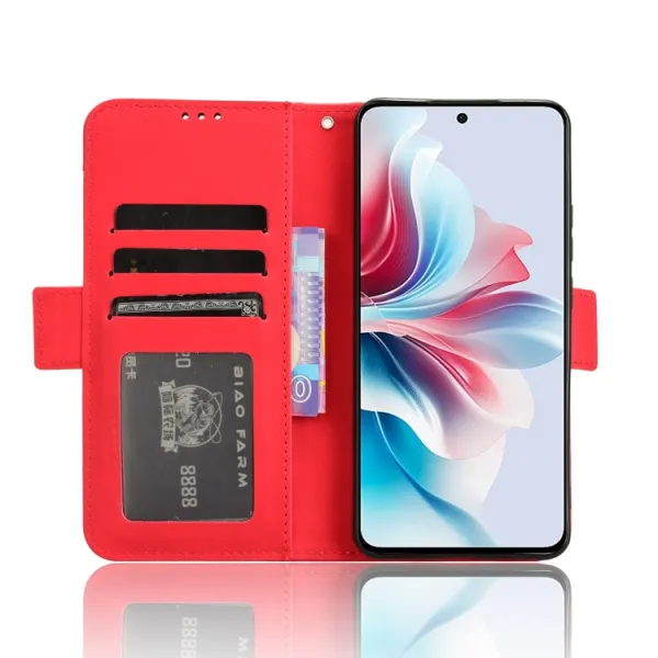 SLOT Peňaženkový obal pre Oppo Reno11 F 5G červený