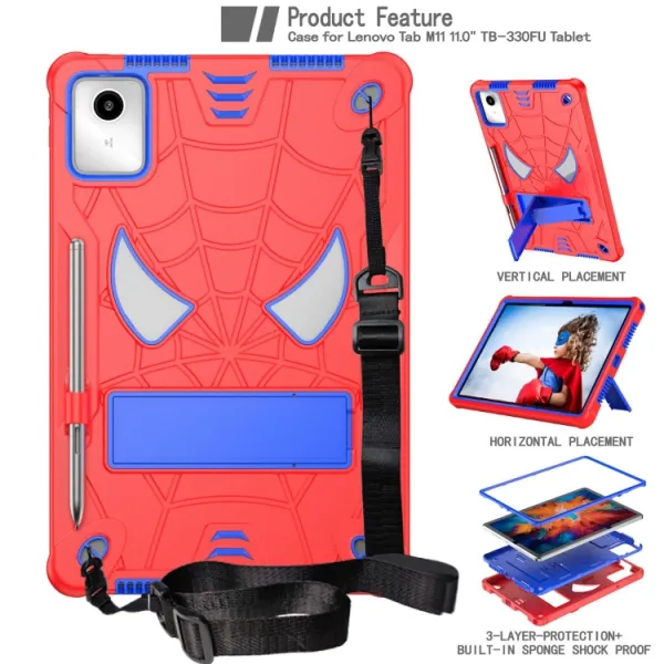 SPIDER Obal na tablet pre deti Lenovo Tab M11 / K11 červený