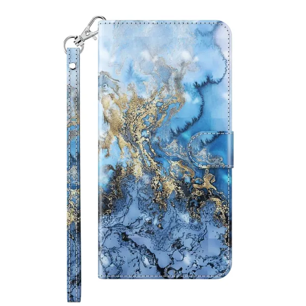 ART Peňaženkový kryt pre Motorola Moto E13 BLUE MARBLE