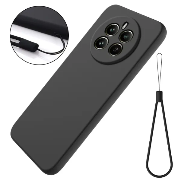 RUBBER Ochranný obal pre Realme 12+ 5G čierny