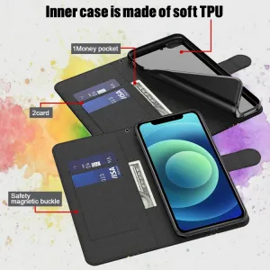 ART Peňaženkový kryt pre Motorola Moto E13 BLUE MARBLE