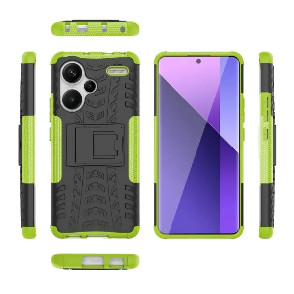 STAND Odolný ochranný kryt Xiaomi Redmi Note 13 Pro+ 5G zelený