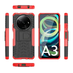 STAND Odolný ochranný kryt pre Xiaomi Redmi A3 červený