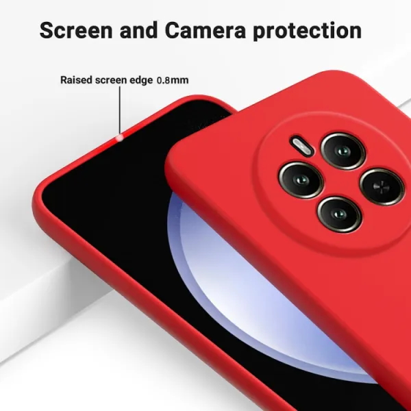 RUBBER Ochranný obal pre Realme 12+ 5G červený