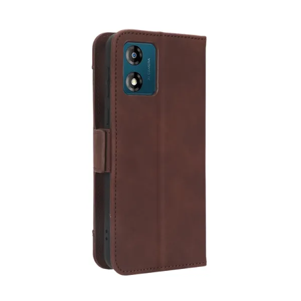 SLOT Peňaženkový obal pre Motorola Moto E13 hnedý