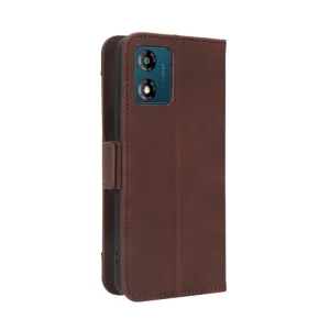 SLOT Peňaženkový obal pre Motorola Moto E13 hnedý