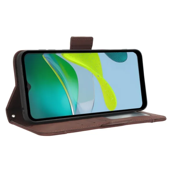 SLOT Peňaženkový obal pre Motorola Moto E13 hnedý