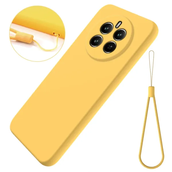 RUBBER Ochranný obal pre Realme 12+ 5G žltý