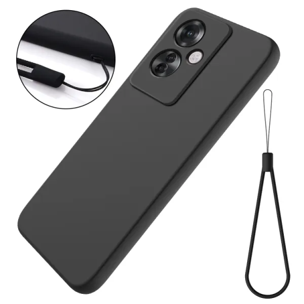 RUBBER Ochranný kryt pre Oppo Reno11 F 5G čierny