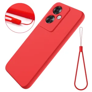 RUBBER Ochranný kryt pre Oppo Reno11 F 5G červený