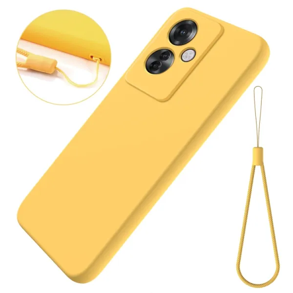 RUBBER Ochranný kryt pre Oppo Reno11 F 5G žltý