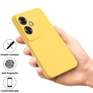 RUBBER Ochranný kryt pre Oppo Reno11 F 5G žltý