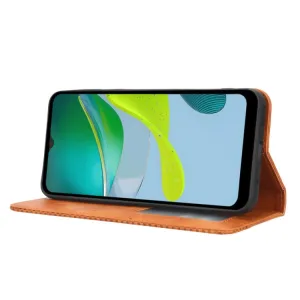 BUSINESS Peňaženkový kryt pre Motorola Moto E13 hnedý