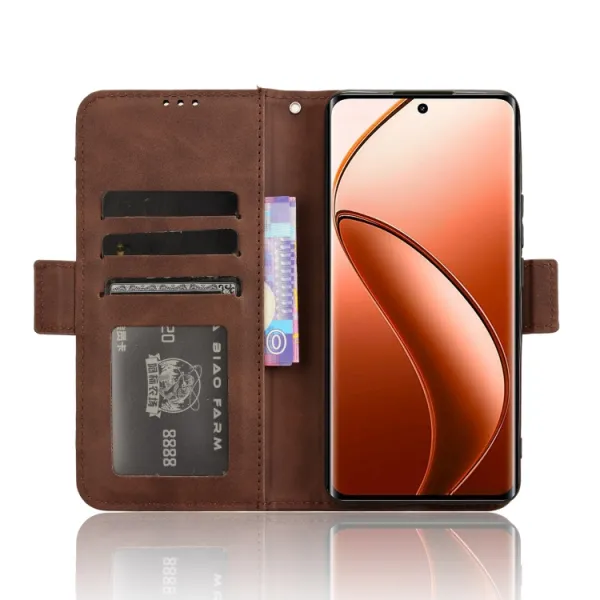 SLOT Peňaženkový obal pre Realme 12 Pro 5G / 12 Pro+ 5G hnedý