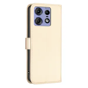 ART CLOVER Peňaženkový obal pre Motorola Edge 50 Pro zlatý