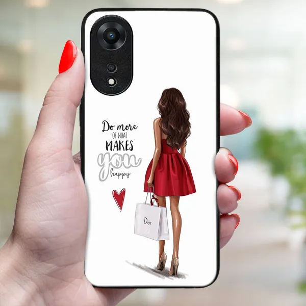 MY ART Ochranný kryt pre Oppo A78 RED DRESS (137)