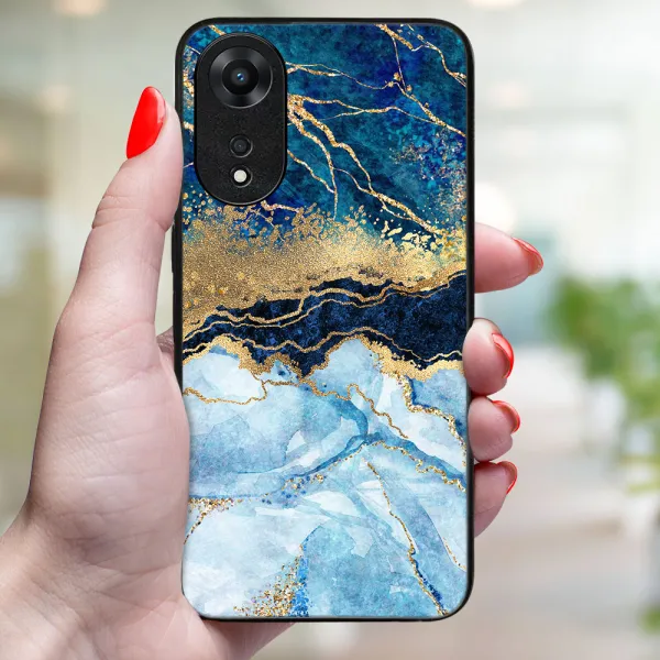 MY ART Ochranný kryt pre Oppo A78 BLUE MARBLE (141)