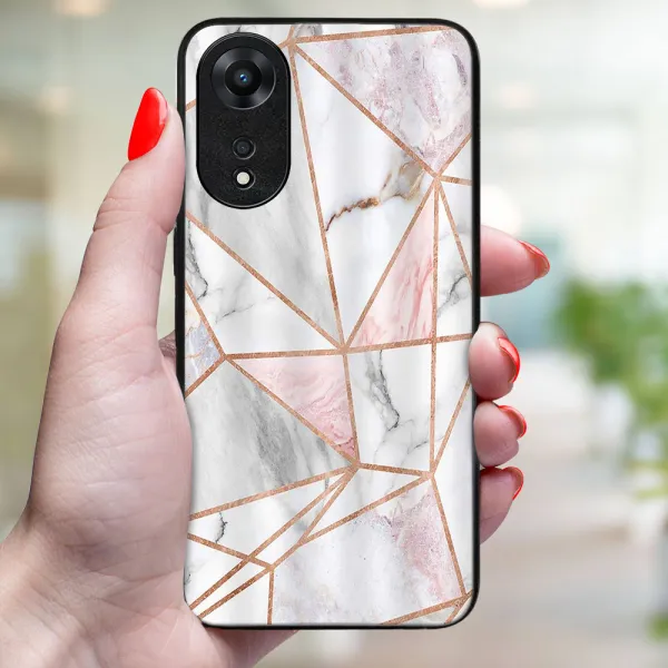 MY ART Ochranný kryt pre Oppo A78 PINK MARBLE (143)