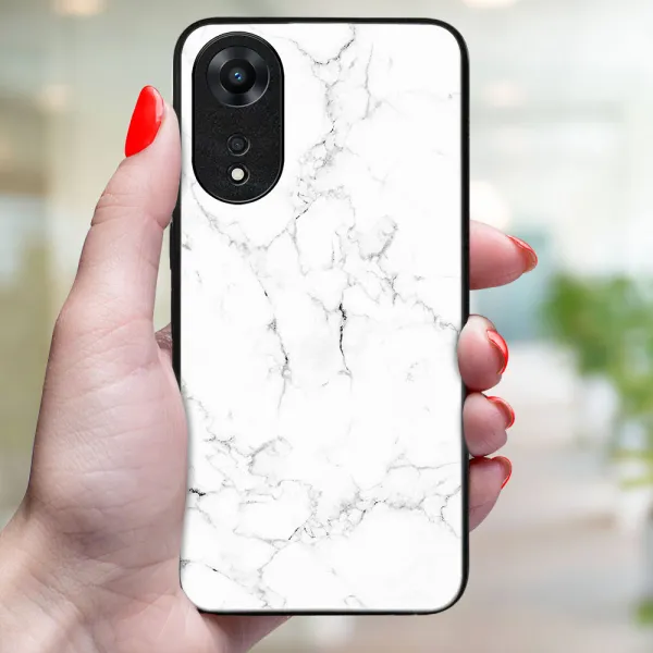 MY ART Ochranný kryt pre Oppo A78 WHITE MARBLE (144)